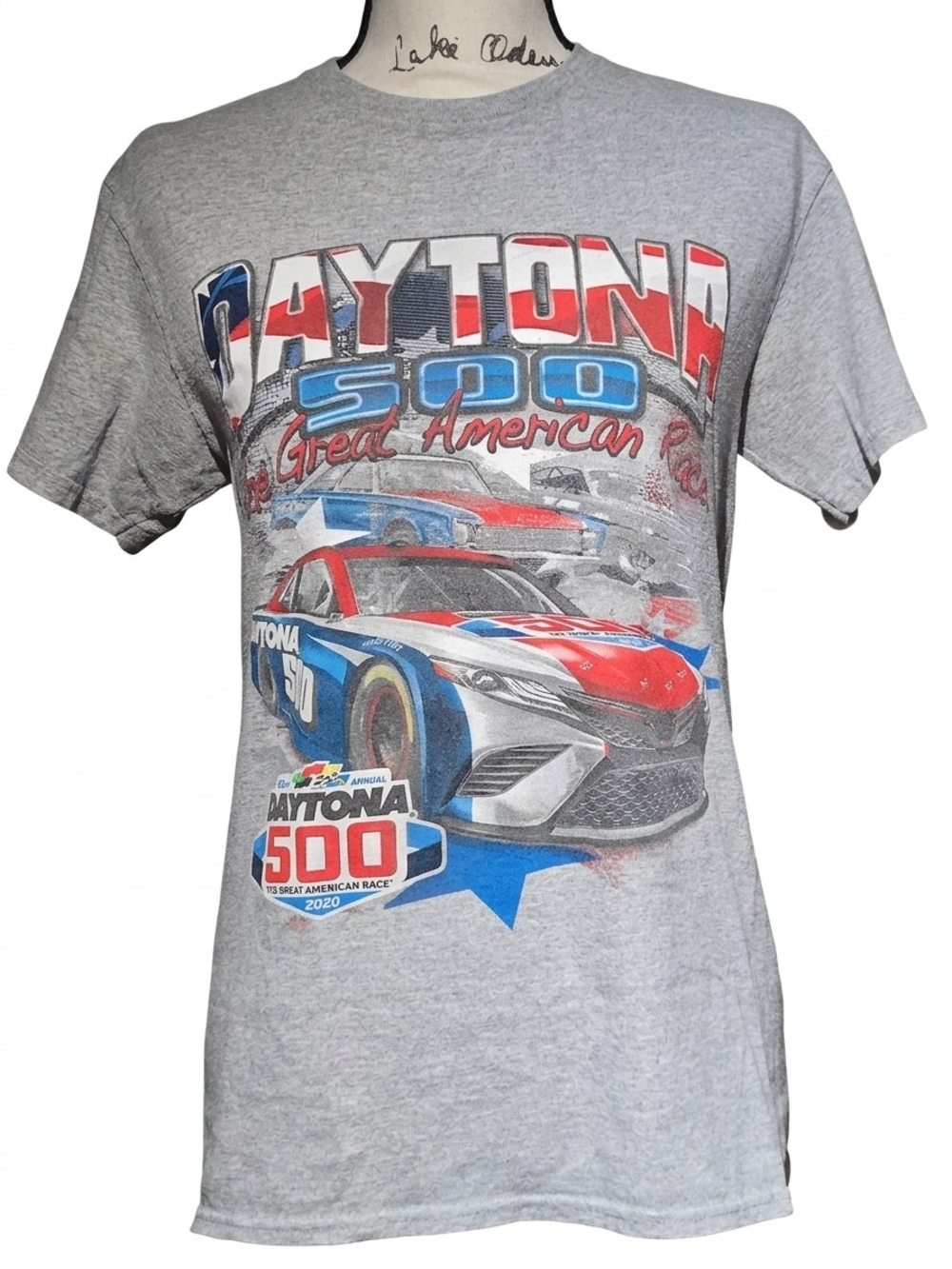 NASCAR Official 2020 Daytona 500 Great American Race Champions Gray Graphic Tee
